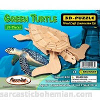 Puzzled Green Turtle Wooden 3D Puzzle Construction Kit B004MQ86QI